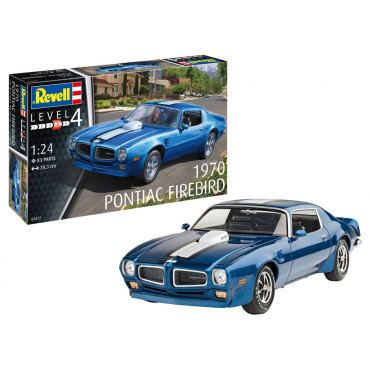 KIT PARA MONTAR REVELL CARRO PONTIAC FIREBIRD 1970 1/24 83 PEÇAS REV 07672